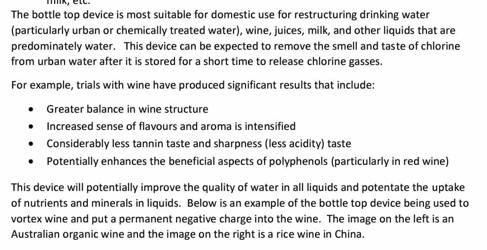 Résultats des tests sur le vin traité avec MEA